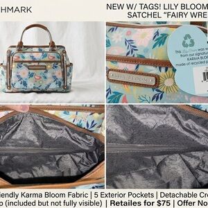Lily Bloom Fairy Wren Satchel in Blue and Brown